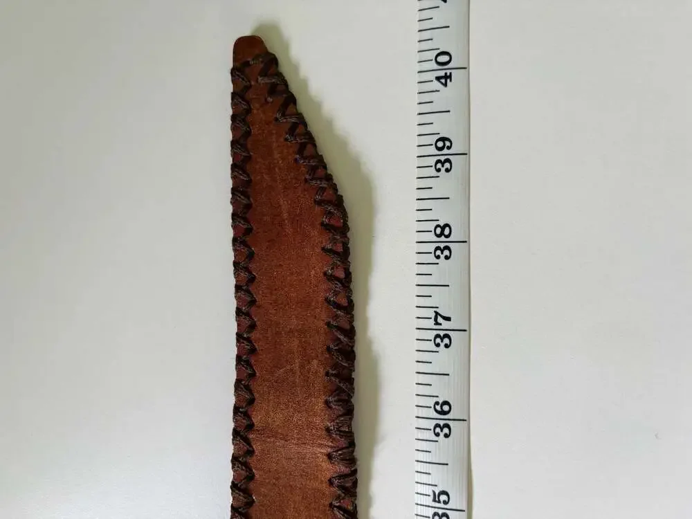 J.Crew Women's S/M Brown Leather Whipstitch Double Ring Belt - Picture 8 of 8